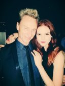 Ben Daniels and Emily Tyra at the Flesh and Bone wrap party